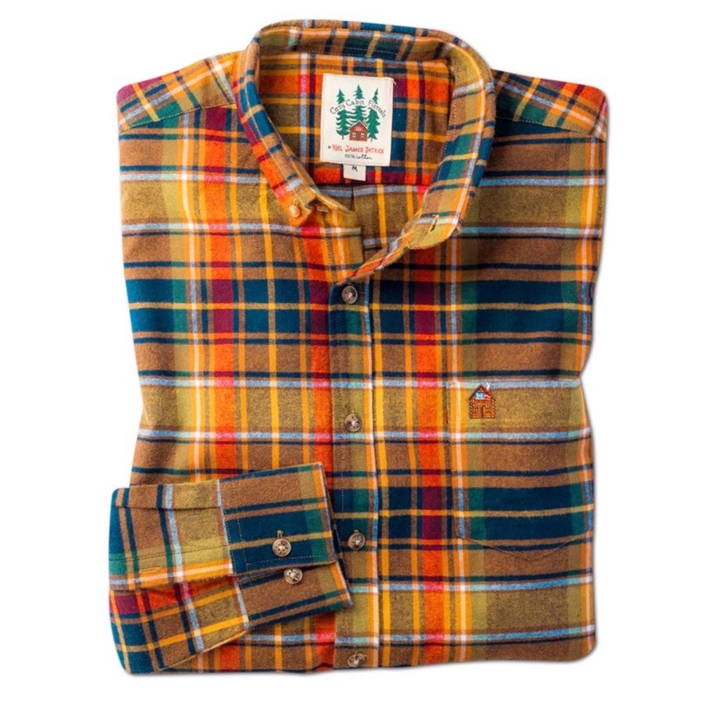 NWT Kiel James Patrick Woodstock Country Store Flannel Shirt - Men’s L 🍁